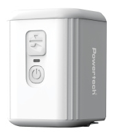 POWERTECH μίνι τρόμπα PT-1553 με φακό 5W επαναφορτιζόμενη λευκή