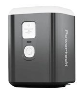 POWERTECH μίνι τρόμπα PT-1554 με φακό 5W επαναφορτιζόμενη μαύρη