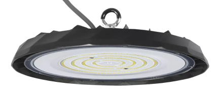 POWERTECH LED φωτιστικό καμπάνα PT-1557 100W 6500K Φ30x4cm IP65 μαύρο