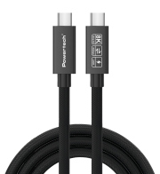 POWERTECH καλώδιο USB-C PTR-0165 USB4 240W 40Gbps 8K/60Hz 1m μαύρο