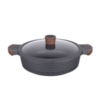 RESTO Capela 93506 Kατσαρόλα αντικολλητική με γυάλινο καπάκι  28cm 4.4 Λίτρα