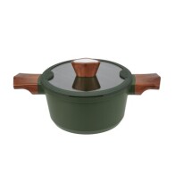 RESTO Sadr Kατσαρόλα αντικολλητική με γυάλινο καπάκι 24cm 4.6Λ