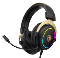 SADES gaming headset Alchemist USB σύνδεση 50mm V7.1 surround ENC RGB multi-platform μαύρο