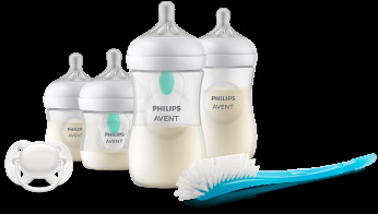 Philips Avent Σετ για νεογέννητα Natural Response με Airfree Vent (2 μπιμπερό 125ml, 2 μπιμπερό 260ml, 1 πιπίλα ultra soft 0-6 μηνών, 1 βούρτσα καθαρισμού)