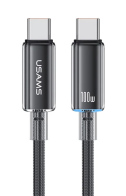 USAMS καλώδιο USB-C σε USB-C US-SJ660 100W 480Mbps 1.2m μαύρο