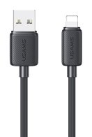 USAMS καλώδιο Lightning σε USB US-SJ694 2.4A 480Mbps 2m μαύρο