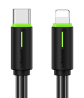 USAMS καλώδιο Lightning σε USB-C US-SJ735 30W 480Mbps 1m μαύρο