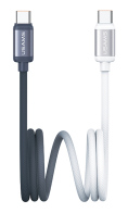 USAMS καλώδιο USB-C SJ756 60W 480Mbps 1.2m μαύρο/λευκό