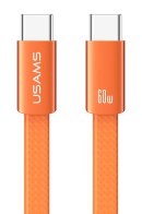 USAMS καλώδιο USB-C SJ783 60W 480Mbps flat 1.2m πορτοκαλί