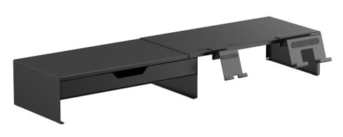 BRATECK επιτραπέζια βάση για οθόνη/laptop/smartphone/tablet STB-128-02 με συρτάρι 13-32" έως 20kg heavy duty μαύρη
