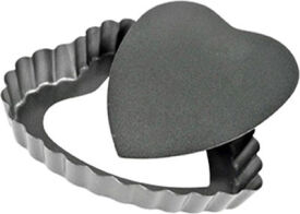 Φορμάκι Τάρτα Αποσπώμενη καρδιά 11,5 εκ. Μαύρο