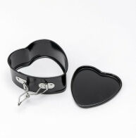 Φορμάκι  Αποσπώμενo καρδιά 11x5 εκ. Μαύρο