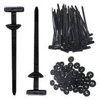 POWERTECH δεματικά καλωδίων TIES-082 5x90mm μαύρα 50τμχ