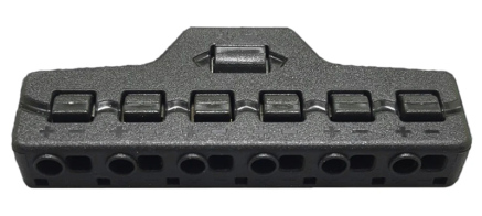 Splitter block TOOL-0095 για LED καλωδιοταινίες 6-port μαύρο