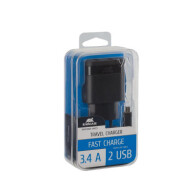 RIVAPOWER VA 4123 BD1 Wall Charger AC 2USB x 3,4A