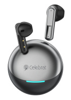 Celebrat Ακουστικά Earbud Bluetooth Handsfree με Θήκη Φόρτισης 13mm W61 Μαύρα
