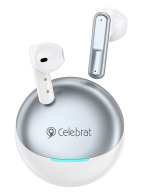 Celebrat Ακουστικά Earbud Bluetooth Handsfree με Θήκη Φόρτισης W61 Λευκά
