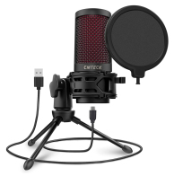 CMTECK επιτραπέζιο μικρόφωνο XM550 με pop φίλτρο καρδιοειδές USB μαύρο