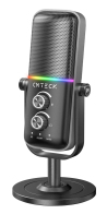 CMTECK επιτραπέζιο μικρόφωνο XM600 omnidirectional/καρδιοειδές USB RGB LED μαύρο