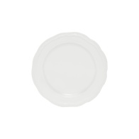 Casa Domani Πιάτο Γλυκού/ Φρούτου 20cm Λευκό Rim Florence Scallop -Πορσελάνη