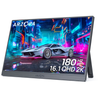 Arzopa 16.1" Portable Gaming Monitor Space Grey 2K QHD 180Hz Z3FC