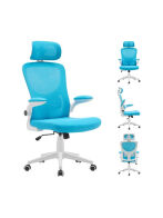 BAKAJI  Καρέκλα Γραφείου με Διαπνέον Ύφασμα Μπλε Περιστρεφόμενη Καρέκλα Γραφείου  02840759