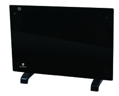 HomeVero HV-GPH1500 Θερμοπομπός Δαπέδου Γυάλινος 1500W Μαύρος