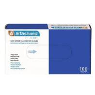 Alfashield Alfa Gloves Γάντια Νιτριλίου Χωρίς Πούδρα σε Μπλε Χρώμα 100τμχ - S