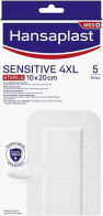 Hansaplast Sensitive Αυτοκόλλητες Γάζες 4XL 20x10cm 5τμχ