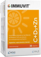 Leriva Pharma Immuvit C+D3+Zn Βιταμίνη για Ενίσχυση του Ανοσοποιητικού & την Υγεία των Οστών 30 κάψουλες
