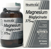 Health Aid Magnesium Bisglycinate 375mg  Μαγνήσιο 60 ταμπλέτες