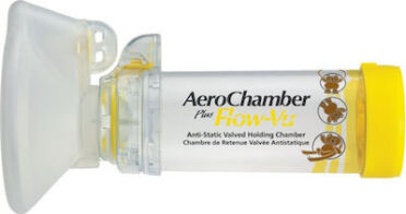 Trudell Plus Flow-Vu Medium Αεροθάλαμος Εισπνοών Κατάλληλος για Παιδιά με Μάσκα για 1-5 ετών