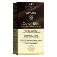 Apivita My Color Elixir Βαφή Μαλλιών 7.43 Ξανθό Xάλκινο Mελί 1 τεμάχιο