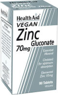 Health Aid Zinc Gluconate 70mg 90 ταμπλέτες