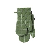 Ladelle Γάντια Βαμβακερά Eco Check 18x33cm Σετ 2 Τεμαχίων Πράσινα