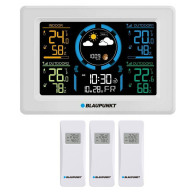 Blaupunkt  WS40WH Ασύρματος Μετεωρολογικός Σταθμός Επιτραπέζιος Μαύρος