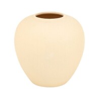 Atmosphera Διακοσμητικό Βάζο Rily 22x22x22cm Μπεζ
