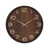 Atmosphera Ρολόι Tοίχου Αναλογικό Ivana Ø55cm Kαφέ Χρυσό