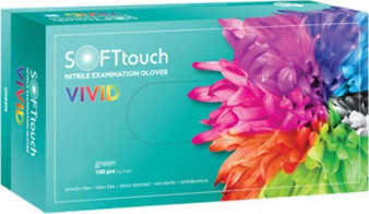 Bournas Medicals Touch Vivid Γάντια Νιτριλίου Χωρίς Πούδρα Large 100τμχ Πράσινα