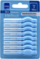 Intermed Ergonomic Mini Μεσοδόντια Βουρτσάκια με Λαβή 0.6mm Γαλάζια 8τμχ