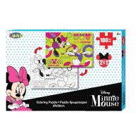 Παζλ Χρωματισμού 2 Όψεων Disney Minnie Mouse Luna Toys 100Τμχ. 49x36εκ