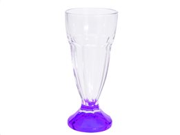 Γυάλινο Ποτήρι Milkshake με χρωματιστή βάση σε 6 διαφορετικά χρώματα Μωβ