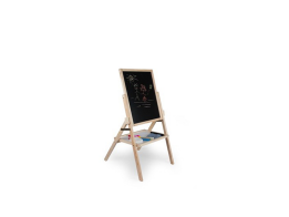 Παιδικός μαυροπίνακας 2 όψεων με λευκό πίνακα, Ξύλινο σκελετό και αποθηκευτικό χώρο, 46x43x78cm