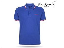 Pierre Cardin Ανδρικό Μπλουζάκι Polo T-shirt με κοντό μανίκι και κουμπιά σε Μπλε Χρώμα Small