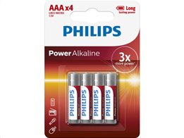 Philips Αλκαλικές Μπαταρίες AAA 1.5V Power 4τμχ