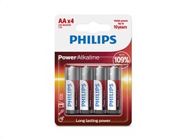 Philips Αλκαλικές Μπαταρίες AA 1.5V Power 4τμχ