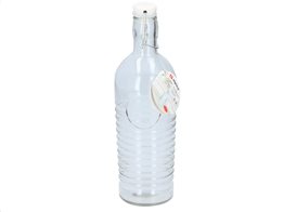 Alpina γυάλινο μπουκάλι νερού 1 Λίτρο, με έλασμα για αεροστεγές κλείσιμο, 14932