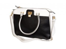 Nicole Brown Γυναικεία Τσάντα Χειρός Shopping Bag σε Μαύρο χρώμα, 27x35x13cm