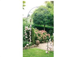 Kinzo Garden Μεταλλική Διακοσμητική Πέργκολα Εισόδου Αψίδα Αναρρίχησης Φυτών για εξωτερικό Χώρο, 140x240 cm