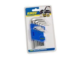 Kinzo Σετ εργαλεία κλειδιών Allen 13 τεμαχίων chrome vanadium steel, 2.5x7.5x12 cm